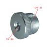 5/8''-27 Male to 1/4''-20 Female Mic Screw Adapter for use with mic Stands with 1/4''-20 Threads (Silver) view 3