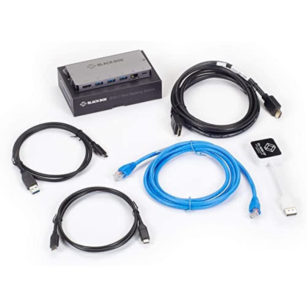 BLACK BOX Adapt USB-C to Multiple INTERFACES Computers and PORTABLES Laptop Docking Station