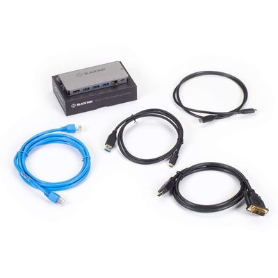 BLACK BOX Adapt USB-C to Multiple INTERFACES Computers and PORTABLES Laptop Docking Station