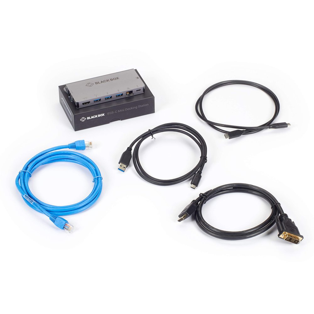 BLACK BOX Adapt USB-C to Multiple INTERFACES Computers and PORTABLES Laptop Docking Station