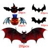 120 PCS Halloween 3D Bats Wall Stickers Removable PVC Decals for Halloween Eve Decor Home Window Decoration view 2