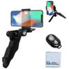 6.5" Inch Adjustable Tabletop Steady-Shot/Hand Grip Tripod with Smartphone Mount & Wireless Remote for All Smartphones and DSLR Cameras & Camcorders + eCostConnection Microfiber Cloth view 1