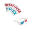KRISMYA 3D Glasses for Movies,10 Pairs 3D Glasses Red and Cyan White Frame Anaglyph Cardboard - Folded in Protective Sleeve view 1
