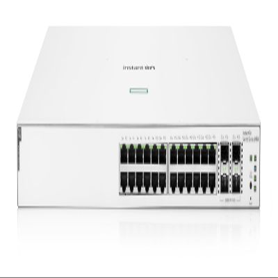 Aruba Instant On 1930 28-Port Gigabit POE Switch, 24x POE Gigabit Ethernet, 4x 1G/10G SFP+ Ports, Layer 2+ Smart Managed, Cloud Managed, 195W POE, Rack Mountable, UK Plug (JL683A)