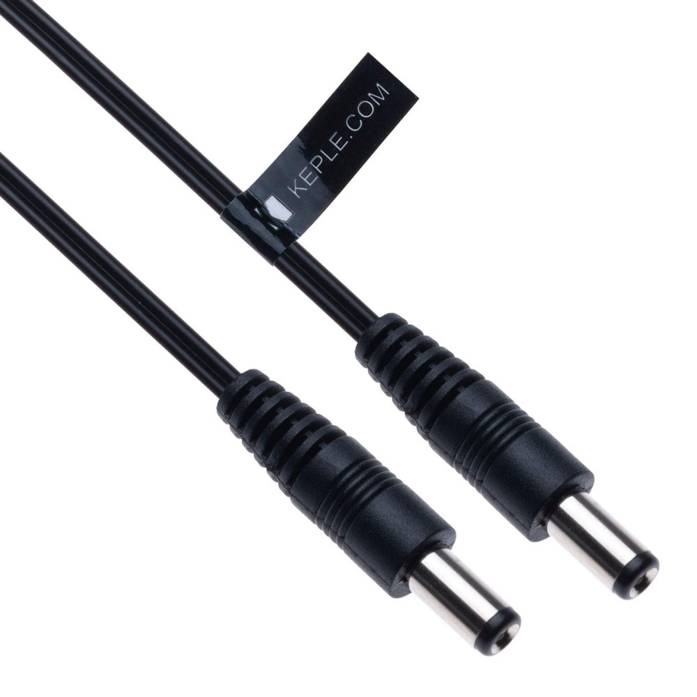 DC Power Extension Cable with 2.5mm / 5.5mm Male to Male Jack 3m / 10ft Plug Connector CCTV Cord Adapter Compatible with CCTV Security Camera, IP Camera, DVR Standalone, LED Strip Monitors (Black)