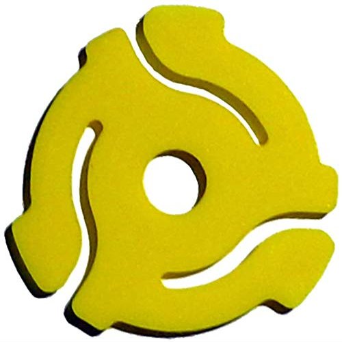 (20 Pack) Yellow Plastic 45 RPM 7 Inch Vinyl Record Adaptor - 7" Insert