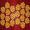 (20 Pack) Yellow Plastic 45 RPM 7 Inch Vinyl Record Adaptor - 7" Insert view 2