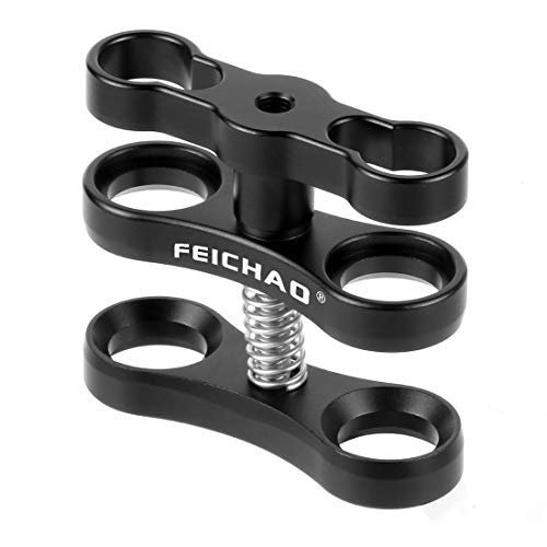 FEICHAO 1 Inch Underwater Diving Ball Butterfly Clip Standard Mount for Photography Diving Light Arm System Durable