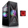 HDYD Gaming Case,Mid-Tower PC Gaming Case ATX/M-ATX/ITX - Front I/O USB 3.0 Port - Tempered Glass Side Panel- 4 Fan Position - Free red 15 Lights Fan (Size : 1 Fan) view 1