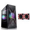 HDYD Gaming Case,Mid-Tower PC Gaming Case ATX/M-ATX/ITX - Front I/O USB 3.0 Port - Tempered Glass Side Panel- 4 Fan Position - Free Red Eclipse Fan (Size : 2 Fan) view 1