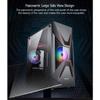 HDYD Gaming Case,Mid-Tower PC Gaming Case ATX/M-ATX/ITX - Front I/O USB 3.0 Port - Tempered Glass Side Panel- 4 Fan Position - Free Red Eclipse Fan (Size : 2 Fan) view 2