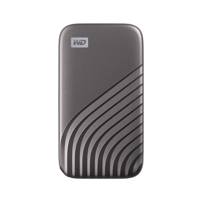 Western Digital 2TB My Passport SSD Portable External Solid State Drive, Gray, Sturdy and Blazing Fast, Password Protection with Hardware Encryption - WDBAGF0020BGY-WESN