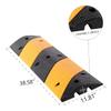F COME 2 Pack Rubber Cable Ramp Hose Cable Protector Ramp 2 Channel 88000Lbs Load Capacity Traffic Speed Bump Wires Power Lines Extension Cord Cover for Indoor Outdoor view 2