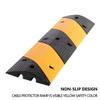 F COME 2 Pack Rubber Cable Ramp Hose Cable Protector Ramp 2 Channel 88000Lbs Load Capacity Traffic Speed Bump Wires Power Lines Extension Cord Cover for Indoor Outdoor view 4