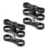 FEICHAO 2Pcs 1 Inch Underwater Diving Ball Clamp Aluminium Standard Mount for Photography Light Arm System Durable