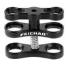 FEICHAO 2Pcs 1 Inch Underwater Diving Ball Clamp Aluminium Standard Mount for Photography Light Arm System Durable view 2