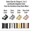 NICKSTON Floral FL-1 Yellow Roses Band Compatible with Fitbit Charge 4, Charge 3 and Charge 2 Tracker Leather Strap (4. Rose Gold Color Buckle Adapters, For Charge 2) view 2