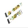 NICKSTON Floral FL-1 Yellow Roses Band Compatible with Fitbit Charge 4, Charge 3 and Charge 2 Tracker Leather Strap (4. Rose Gold Color Buckle Adapters, For Charge 2) view 4