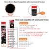Abanen 18mm Leather Watch Bands for Garmin Vivoactive 4S / Venu 2S / Venu 3S / Vivomove 3S, Floral Printing Quick Release Women Wristband Strap with Rose-Gold Clasp for Forerunner 255s/265s (Black) view 2