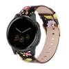 Abanen 18mm Leather Watch Bands for Garmin Vivoactive 4S / Venu 2S / Venu 3S / Vivomove 3S, Floral Printing Quick Release Women Wristband Strap with Rose-Gold Clasp for Forerunner 255s/265s (Black) view 3