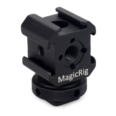 MAGICRIG 3-Side Cold Shoe Mount Adapter for Flash LED Monitor Microphone