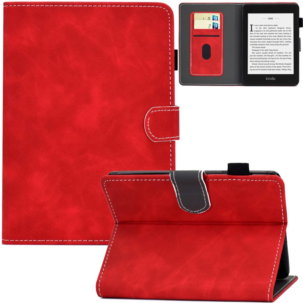 Artyond Case for Kindle Paperwhite 10th Generation 2018, Lightweight Slim Folio Cover with Auto Wake/Sleep Protective Case for Amazon Kindle Paperwhite 10th Generation 2018 Release, Deep Red