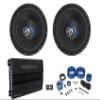 (2) Rockville K5 W10K5S2 10" 1200w 2 Ohm Car Subwoofers+Mono Amplifier+Amp Kit view 1