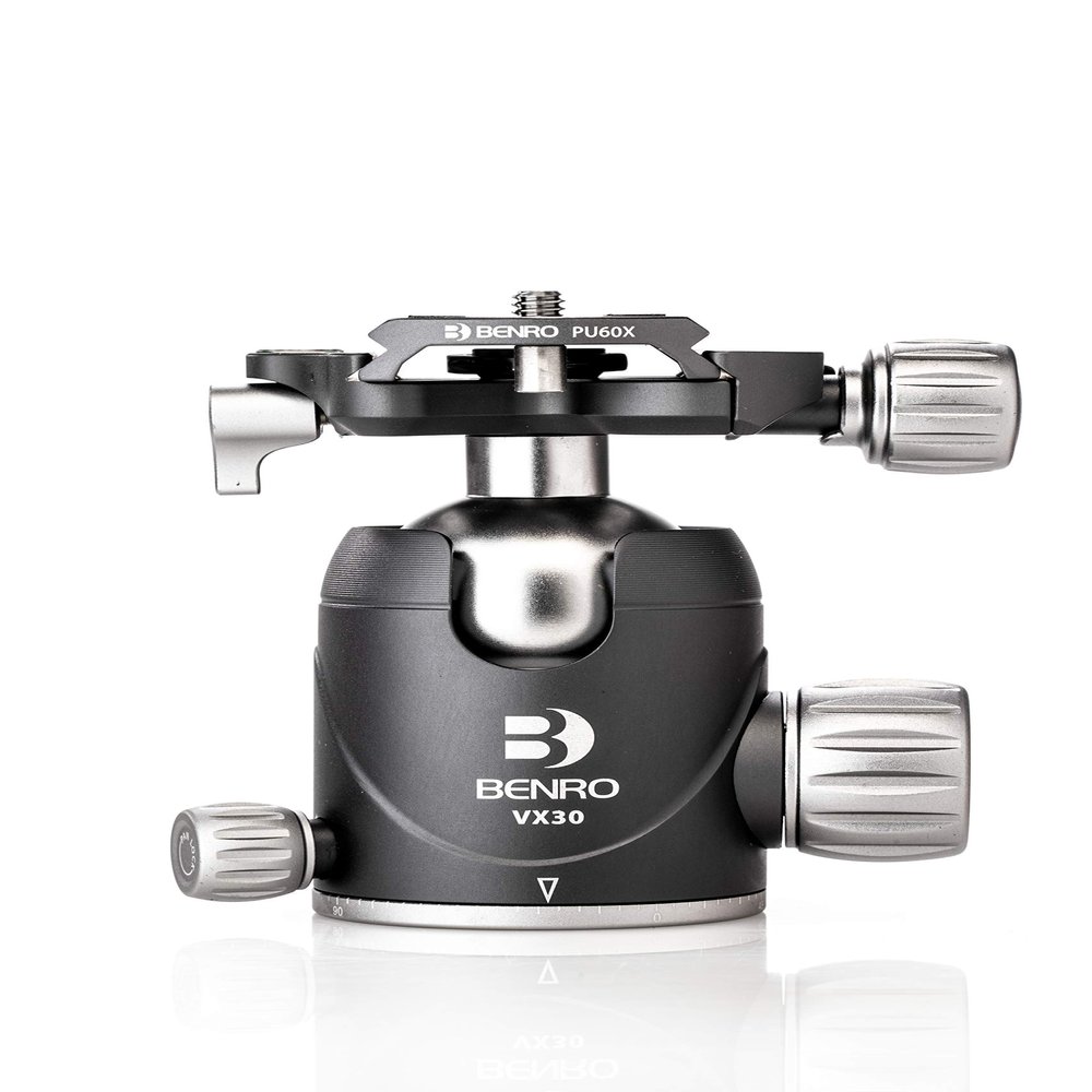 Benro VX30 Three Series Arca-Swiss Style Aluminum Ballhead with PU60N Camera Plate (VX30)