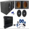 2 Rockville K5 W10K5S2 10" 1200w Subwoofers+Vented Sub Box+Mono Amplifier+Wires view 1