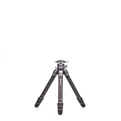 Benro Tortoise Columnless Carbon Fiber Two Series Tripod with GX30 Dual Panoramic Ball Head, Compact Fold-Down Design and Heavy Load Capacity for Travel Creators (TTOR24CGX30)