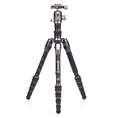 Benro Rhino Zero Series Carbon-Fiber Travel Tripod Kit with VX20 Dual-Pan Ball Head, 5-Section Legs, Monopod Convertible, Ultra-Portable Folded Length (FRHN05CVX20)
