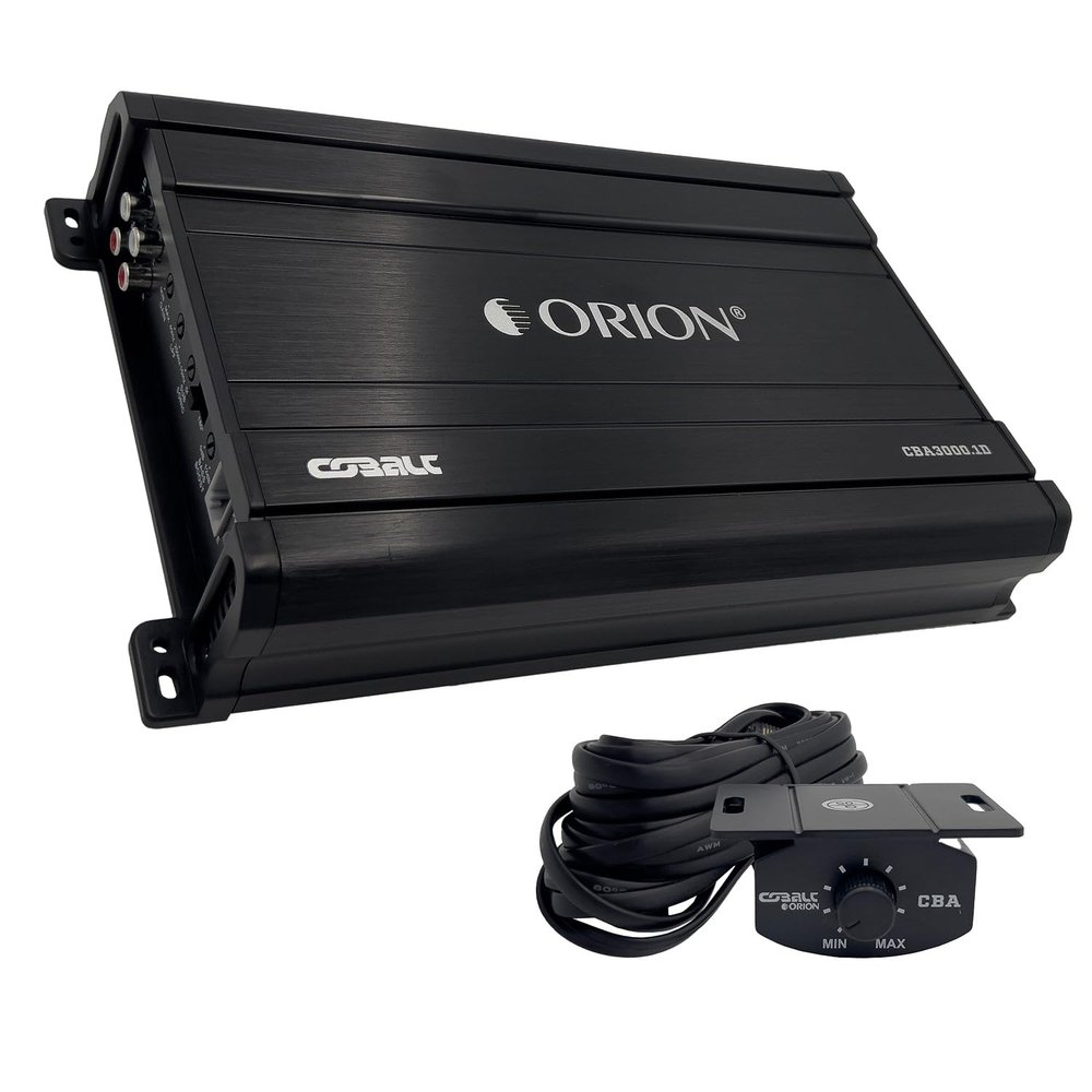 Orion Cobalt CBA3000.1D Monoblock 1-Channel Class D Amplifier for Car Subwoofer, 3000W Max, 800W RMS, 1/2/4 Ohm Stable, Adjustable Low Pass with Bass Boost, MOSFET Power Supply, Bass Knob Included
