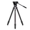 Benro Tortoise Columnless Carbon Fiber Travel Tripod Kit with S4PRO Flat-Base Video Head, 4-Section Legs, Low Minimum Height & 8.8 lb Payload (TTOR24CLVS4PRO) view 1