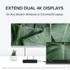 Plugable 4K DisplayPort and HDMI Dual Monitor Adapter for USB 3.0 and USB-C, Compatible with Windows view 2