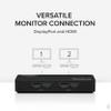 Plugable 4K DisplayPort and HDMI Dual Monitor Adapter for USB 3.0 and USB-C, Compatible with Windows view 3