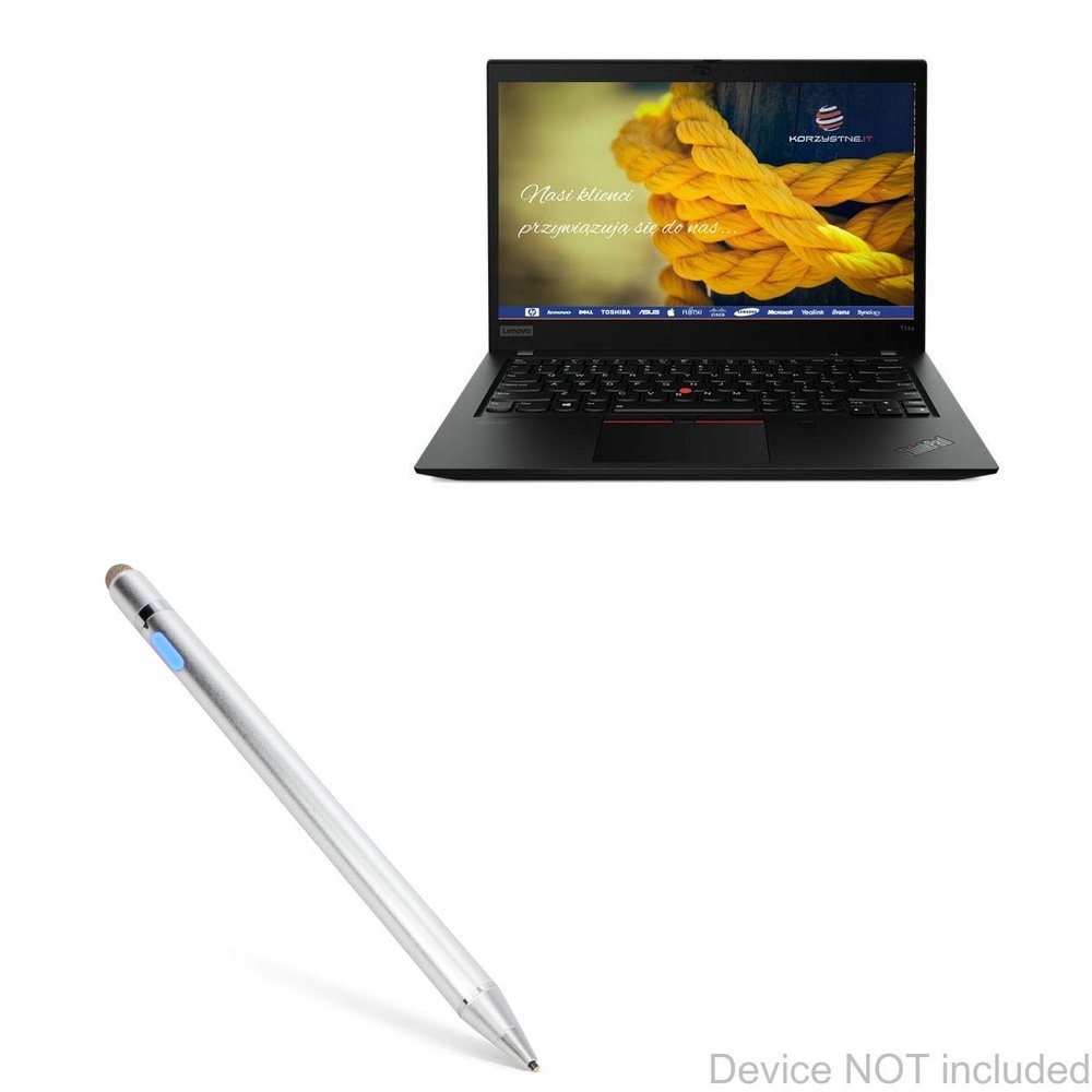 BoxWave Stylus Pen Compatible with Lenovo ThinkPad T14s (14in) - AccuPoint Active Stylus, Electronic Stylus with Ultra Fine Tip - Metallic Silver