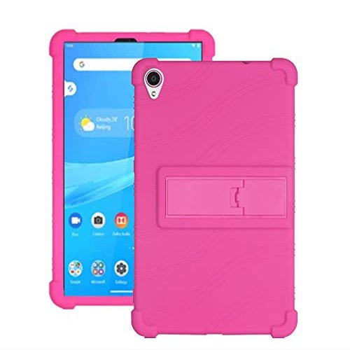 YSMILE Case for Lenovo Tab M8 FHD TB-8705F TB-8705N, Silicone with Stand Kid Friendly Protective Case for Lenovo Tab M8 TB-8505F TB-8505X TB-8505I, Rose