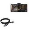 BoxWave Cable Compatible with Lenovo Legion Phone Duel - DirectSync PD Cable (3ft) - USB-C to USB-C (100W), Type C Braided Charge and Fast Sync - Jet Black view 1
