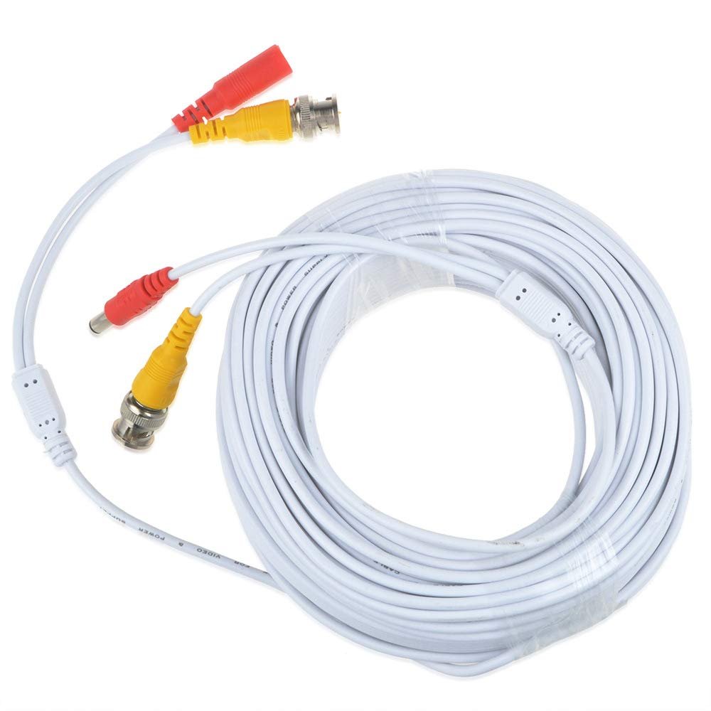 PKPOWER White 100ft BNC Extension Cable for Swann PRO-655 HD Outdoor CCTV Security Camera