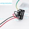 Semetall Inlet Module Plug 3 Pin IEC320 C14 Power Socket Inlet Module Plug 5A Fuse Switch Male Power Socket 10A 250V Rocker Switch (Red,Black) view 3