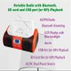 HANNLOMAX HX-509R Portable AM/FM Radio, Bluetooth, USB/SD Slot for MP3 Playback, Aux-in, AC/DC Dual Power Source. (Red) view 2