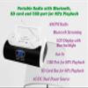HANNLOMAX HX-509R Portable Radio, Bluetooth, USB/SD Port (White) view 2