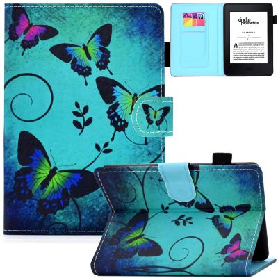 Artyond Case for Kindle Paperwhite, PU Leather Folio Card Slots Cover with Auto Sleep/Wake Case for Amazon Kindle Paperwhite 123 (Fits All 2012, 2013, 2015 and 2016 Versions), Rattan Butterfly