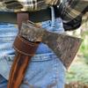 Leather Axe Hatchet Holder Holster With Belt Loop, Stitched Tool Sheath Handmade view 2