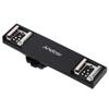 Andoer Dual Hot Shoe Flash Light Speedlite Bracket Splitter for Canon 7DII 70D 5DR 5DRS 5DIII 6D DSLR Camera Camcorder view 1