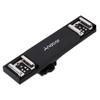 Andoer Dual Hot Shoe Flash Light Speedlite Bracket Splitter for Canon 7DII 70D 5DR 5DRS 5DIII 6D DSLR Camera Camcorder view 2