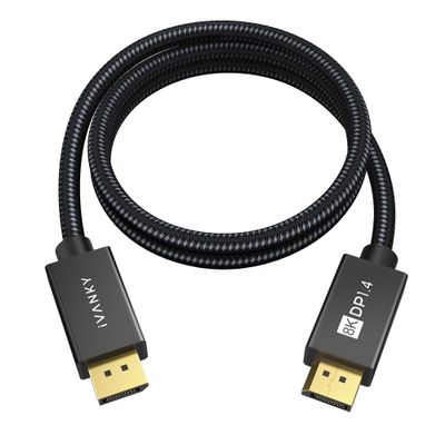 IVANKY 8K DisplayPort 1.4 Cable 3ft, VESA Certified DP to DP Cord 3.3ft, [8K@60Hz, 4K@144Hz, 1080P@240Hz], Support HBR3, 32.4Gbps, HDCP 2.2,HDR,Compatible for Gaming Monitor,TV,PC,Laptop,3090 Graphics