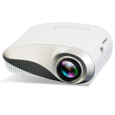 ARCH LED Mini Projector Supports HD 1080P, 30000 Hours Lamp Life, 80-inch Large Screen, Portable Home Projector, Suitable for Home Theater, Friends and Colleagues Gathering (Color : White)