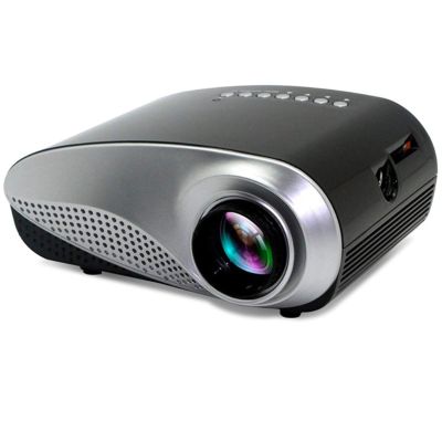 ARCH LED Mini Projector Supports HD 1080P, 30000 Hours Lamp Life, 80-inch Large Screen, Portable Home Projector, Suitable for Home Theater, Friends and Colleagues Gathering (Color : Black)