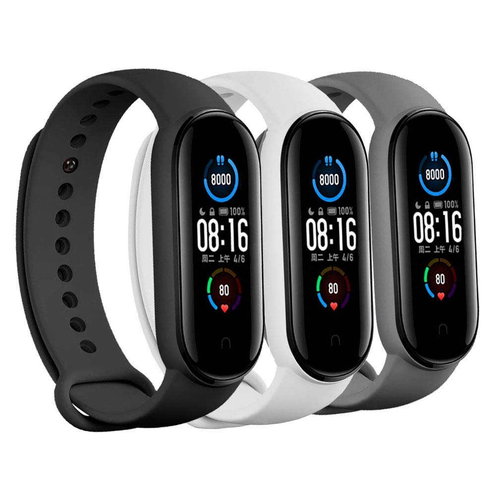Baaletc Bands for Xiaom Mi Band 5 Strap/Mi Band 6 Band Strap/Amazfit Band 5 Strap Replacement Wristband Xiaomi Mi Band 5 Accessories Watch Band for Men Women Xiaomi 5 Wrist Band